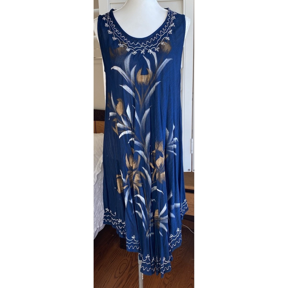 Fashion‎ Force Tank Dress Boho Popover Beach Cover Up Sundress Free Size Hippie